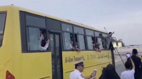 Bus moving released political prisoners under royal pardon - April 8, 2024
